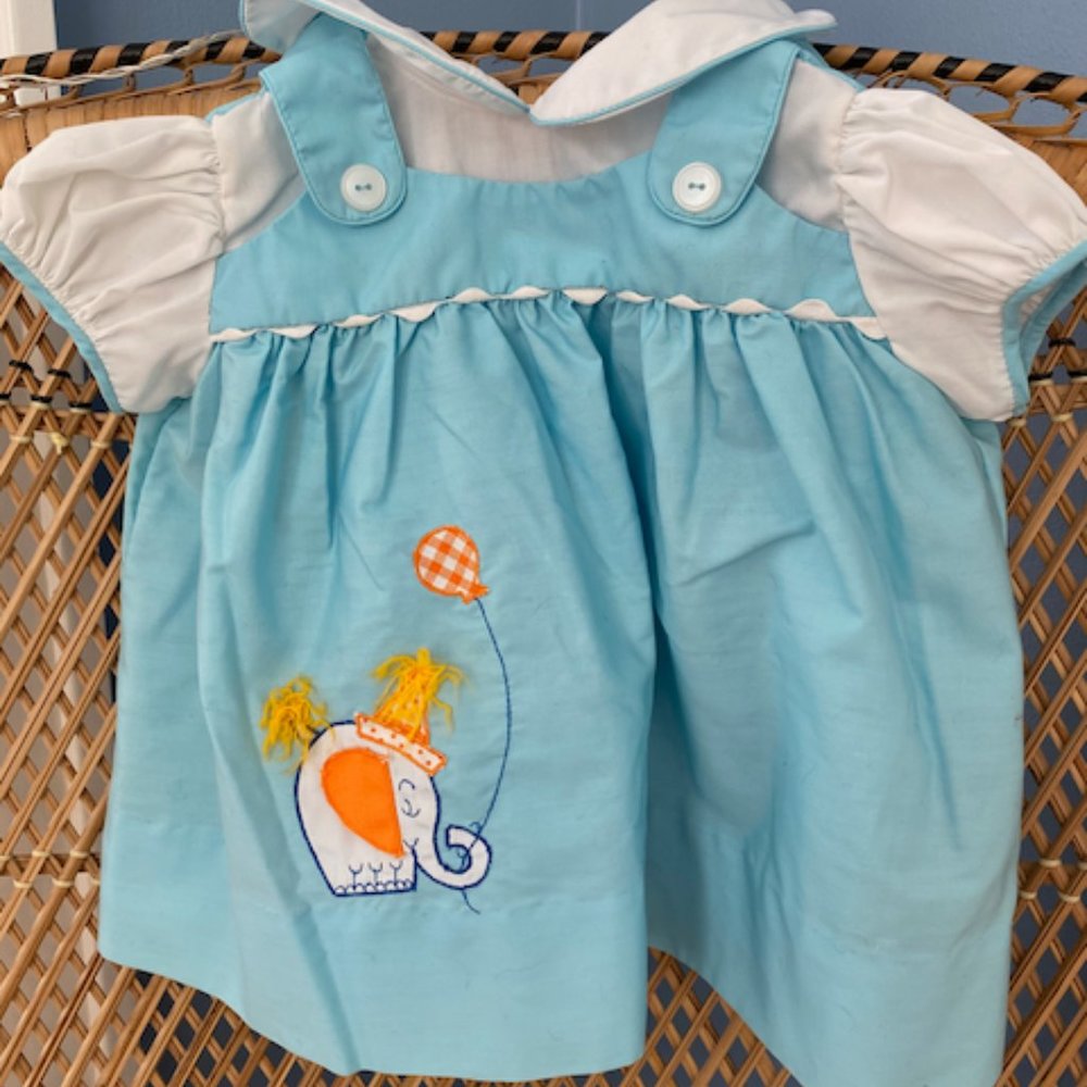 Vintage 70s/80s baby dress - size 6-12 months